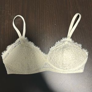 Aerie Real Power Wireless Eyelash Lace Push-Up Bra